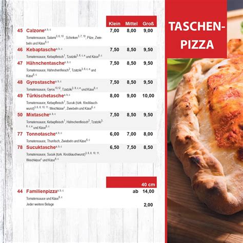 Speisekarte Von Pizzeria Istanbul Uelsen