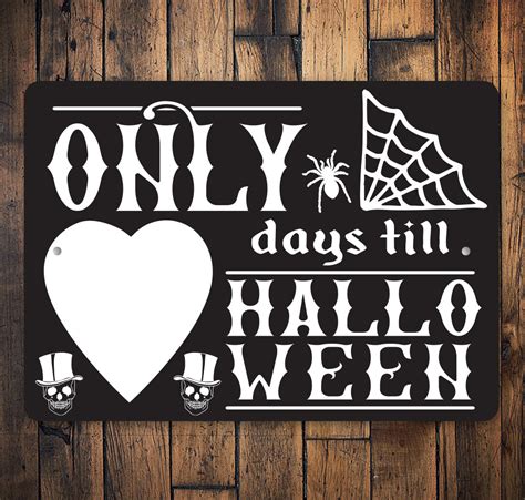 Days Til Halloween Countdown Sign – Lizton Sign Shop