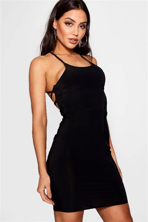 Boohoo Womens Lydia Slinky Strappy Bodycon Dress