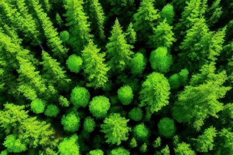 Premium Photo Aerial Top View Of Summer Green Trees In Forest In