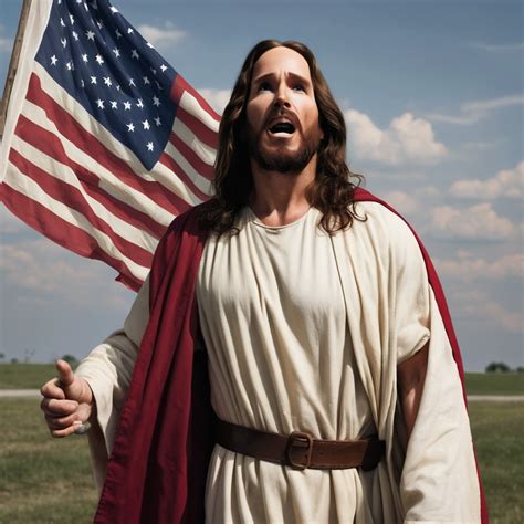 Jesus Stepping On The American Flag Stable Diffusion Online