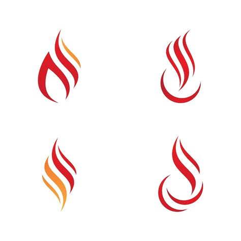 Premium Vector Hot Flame Fire Vector Icon Illustration Design Template