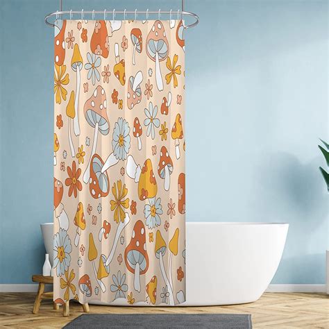 Stall Shower Curtain Wx Hinch Retro Rainbow Mushroom Shower Curtain