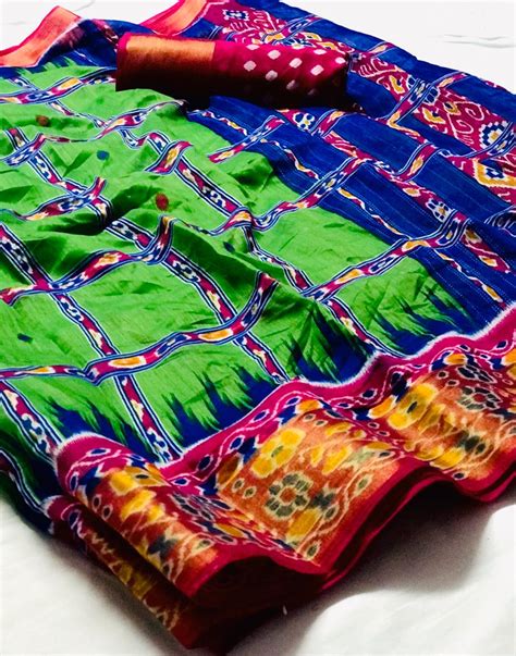 Patola Vol 3 Printed Pure Cotton Silk Patola Sarees Collection At