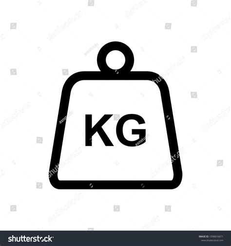 Kilogram Weight Icon Design Kg Weight Stock Vector Royalty Free