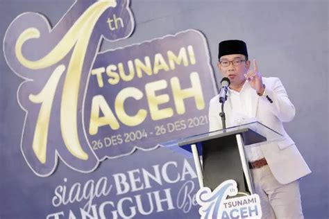 Ridwan Kamil Museum Tsunami Aceh Didesain Sebagai Ruang Pengingat