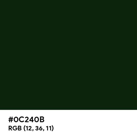 Dark Moss Green color hex code is #0C240B