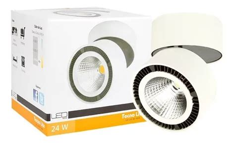 Lampara Spot Sobreponer Led Blanco W Luz Suave Calida Tecnolite