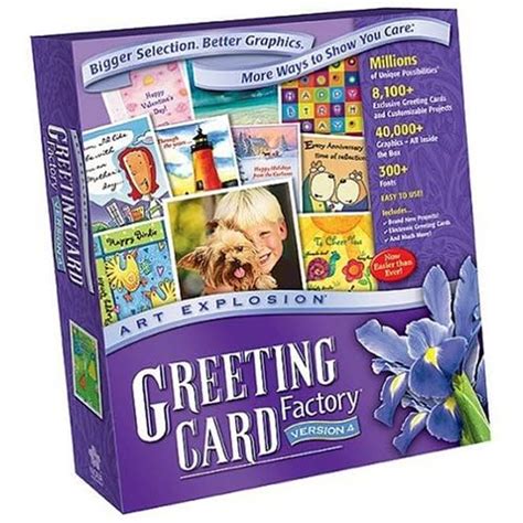 Art Explosion Greeting Card Factory 40 Software