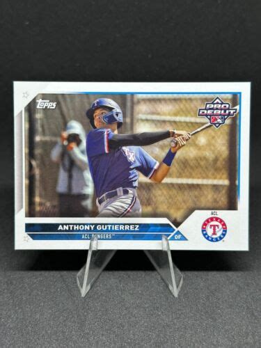 2023 Topps Pro Debut Anthony Gutierrez PD 167 Texas Rangers EBay