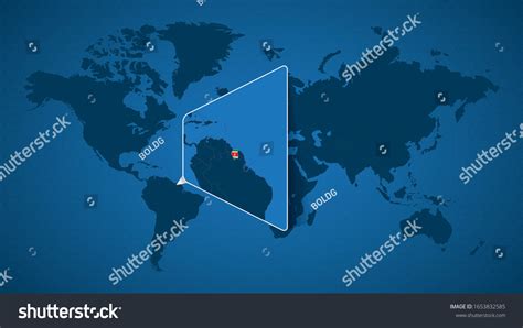 Detailed World Map Pinned Enlarged Map เวกเตอร์สต็อก ปลอดค่าลิขสิทธิ์ 1653832585 Shutterstock