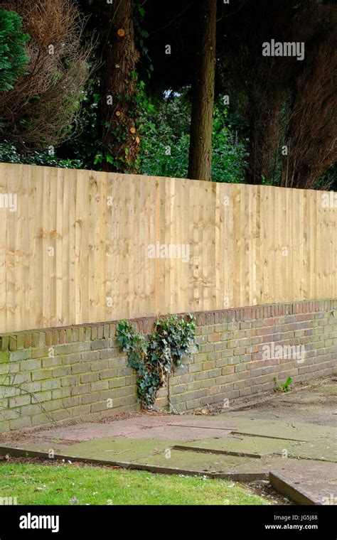 Wood Fence On Brick Wall - WoodsInfo