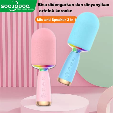 Jual Goojodoq Wireless Microphone Speaker Karaoke Lampu Rgb Bluetooth