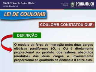 Força Eletrica Lei De Coulomb - Slide sobre força elétrica e lei de coulomb | PDF