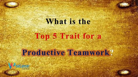 What Is The Top 5 Trait For A Productive Teamwork Wiselancer