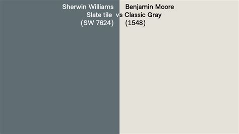 Sherwin Williams Slate Tile Sw Vs Benjamin Moore Classic Gray