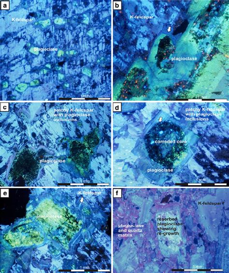 Cl Images Of Plagioclase And Alkali Feldspar Crystals In The G Temar