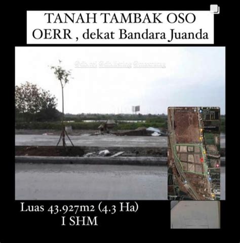 Strategis Murah Tanah Tambak Oso