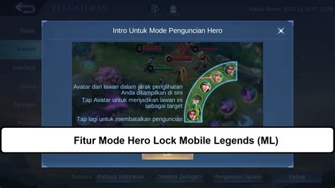 Fitur Mode Hero Lock Mobile Legends ML Esportsku