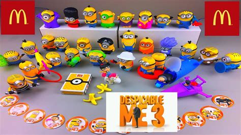 Despicable Me Mcdonalds Happy Meal Toys Full Collection Set Usa