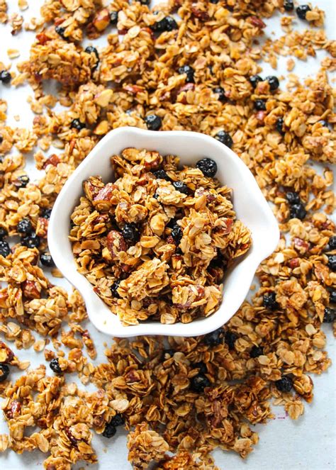 Easy Blueberry Cinnamon Almond Granola Layers Of Happiness