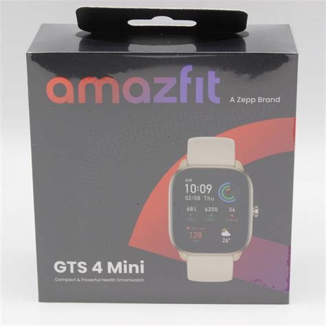 新品 未開封Amazfit GTS 4 Mini ムーンライトホワイト スマートウォッチ アマズフィット 本体 027028 リ