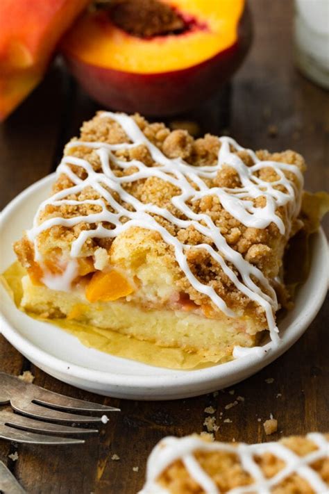 Peach Coffee Cake With Streusel Topping Oh Sweet Basil