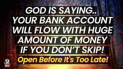 God Says You Are Going To Become RICH In 48 HrsIf You Open Now