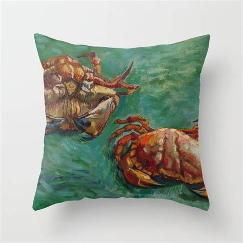 Vincent Van Gogh Two Crabs 1889 Throw Pillow By Vintage Wall Art