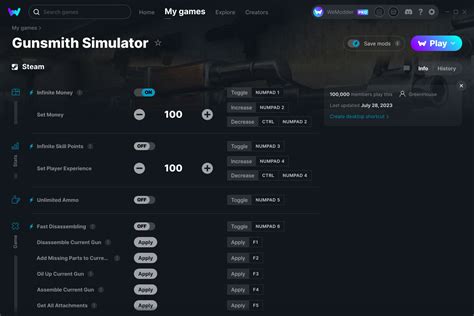 Gunsmith Simulator Cheats And Trainer For Steam Trainers WeMod