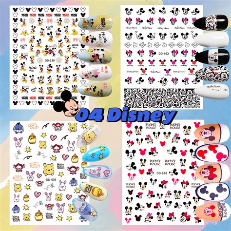 10 peças Disney Cartoon 3D Adesivo de Unhas Adesivo de Unhas Art Jóias