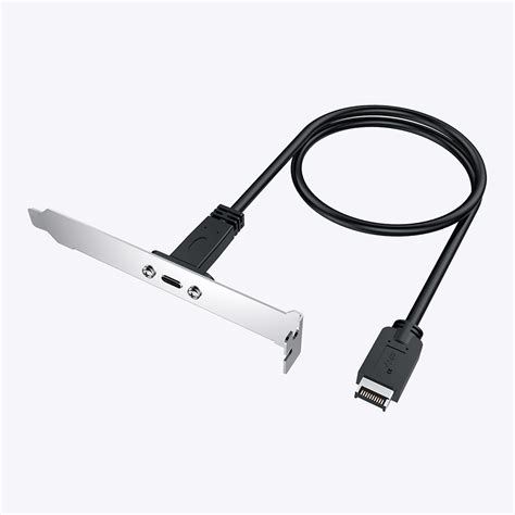 Usb Type E To Usb 32 Gen2 Type C® Extension Cable With Pci Bracket Graugear