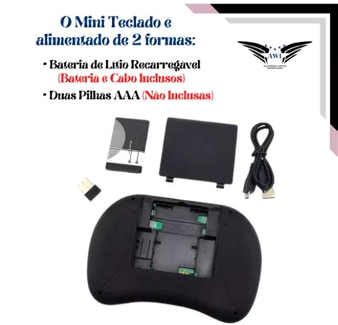 M E Store Atacado E Dropshipping Mini Teclado Wireless Sem Fio Led 2