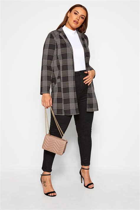 Limited Collection Black Check Blazer Yours Clothing