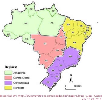 AIO Regionalizacao Do Brasil Analise O Mapa E Assinale A