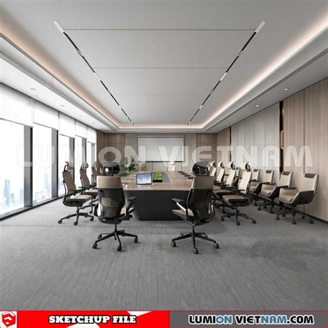 230819 Office Room Sketchup 3d Interior Models