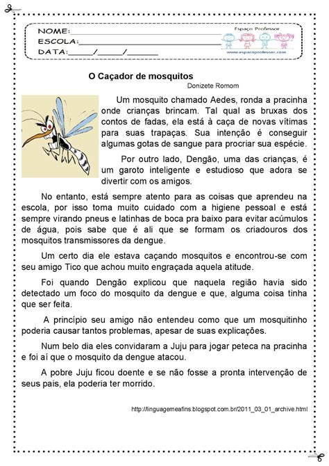 Texto Informativo Sobre A Dengue Ano Texto Exemplo