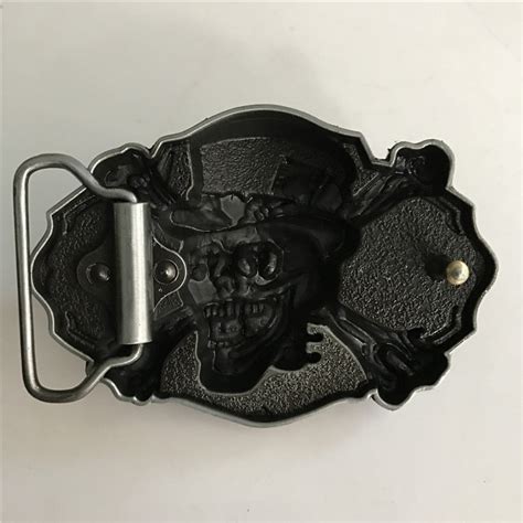 3d Silver Skull Belt Buckles For 4cm Belt Sunken Skull