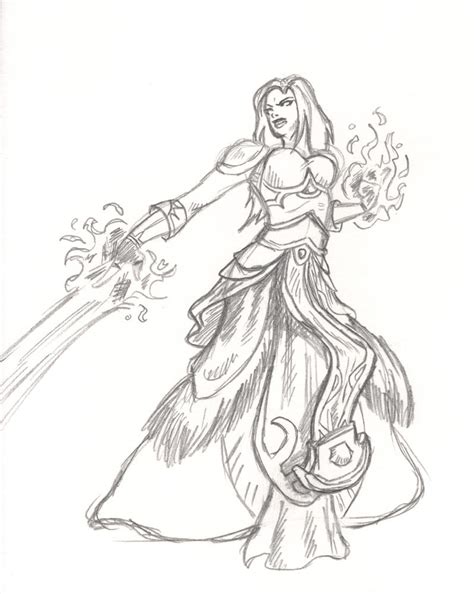 Quick Sketch World Of Warcraft Mage By Mikemelga On Deviantart