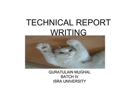 Technical Report Writing Ppt