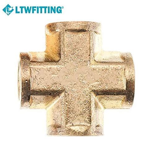 Brass Pipe 1 Inch Npt Female 4 Way Cross Fitting Pack Of 12 Female