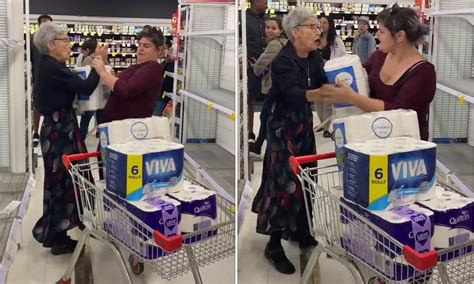 Video Shows Shoppers Coming To Blows During Toilet Paper Frenzy