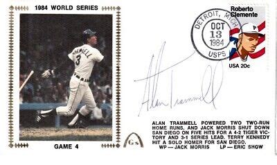 Alan Trammell Autographed Signed Detroit Tigers World Series