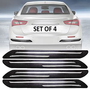 Fabtec Universal Car Bumper Protector Guard Set Of Double Chrome