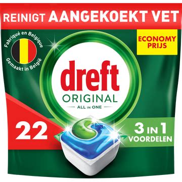 Dreft Original All In One Vaatwastabletten Original 22 Capsules