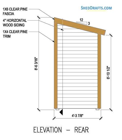 4×8 Lean To Tool Shed Plans