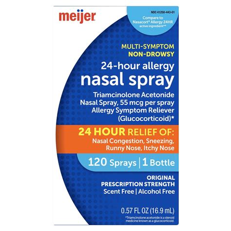 Meijer Triamcinolone Acetonide Nasal Allergy Spray 55 Mcg Per Spray 057 Oz Shipt