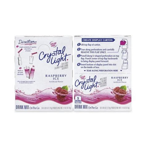 Crystal Light On The Go Sugar Free Drink Mix Raspberry Ice Oz