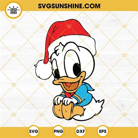 Ho Ho Ho Donald Duck Christmas Svg Disney Christmas Donald Santa Hat