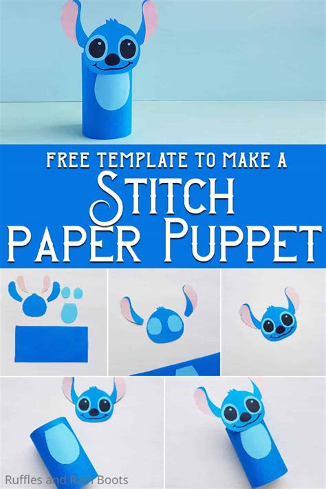 Make this Stitch Paper Roll Craft for a Quick Stitch Puppet!